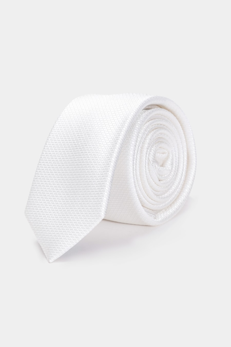 Gravata Jacquard Seda Triangle Branco — foto 1 de 4