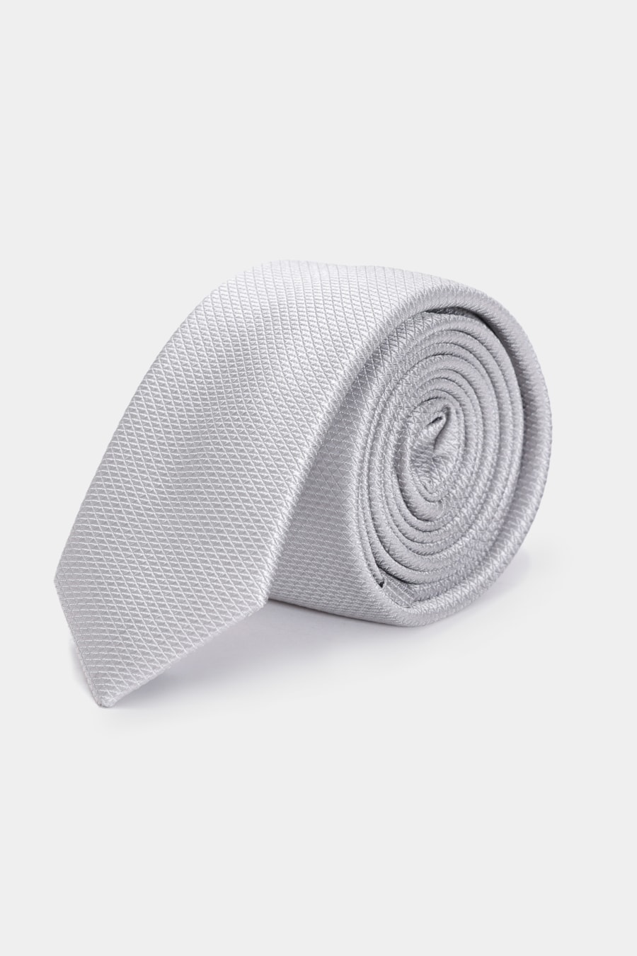 Gravata Jacquard Seda Triangle Cinza — foto 1 de 4