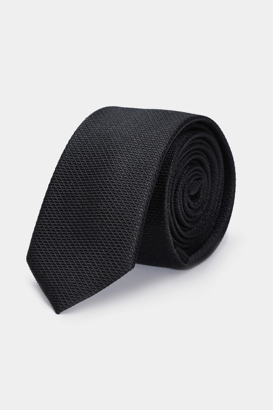 Gravata Jacquard Seda Triangle Preto — foto 1 de 5
