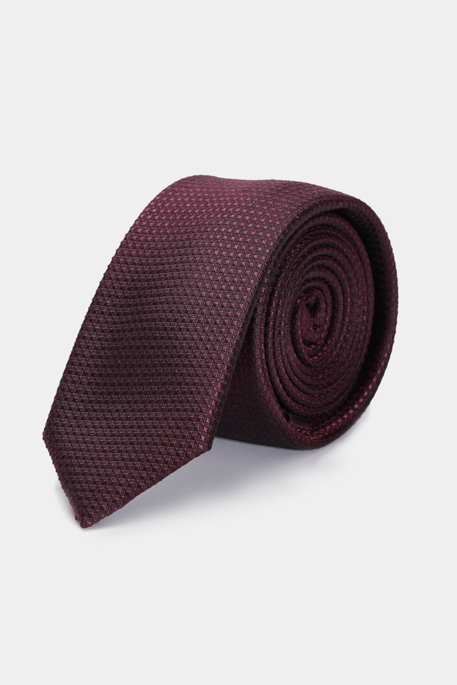 Gravata Jacquard Seda Window Bordeaux — foto 1 de 4