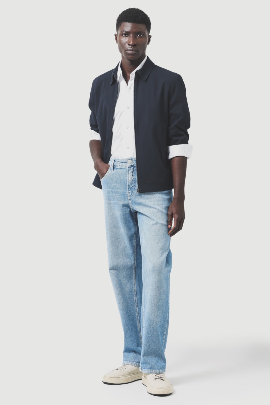 Jaqueta Básica Tech Twill Marinho — foto 2 de 6