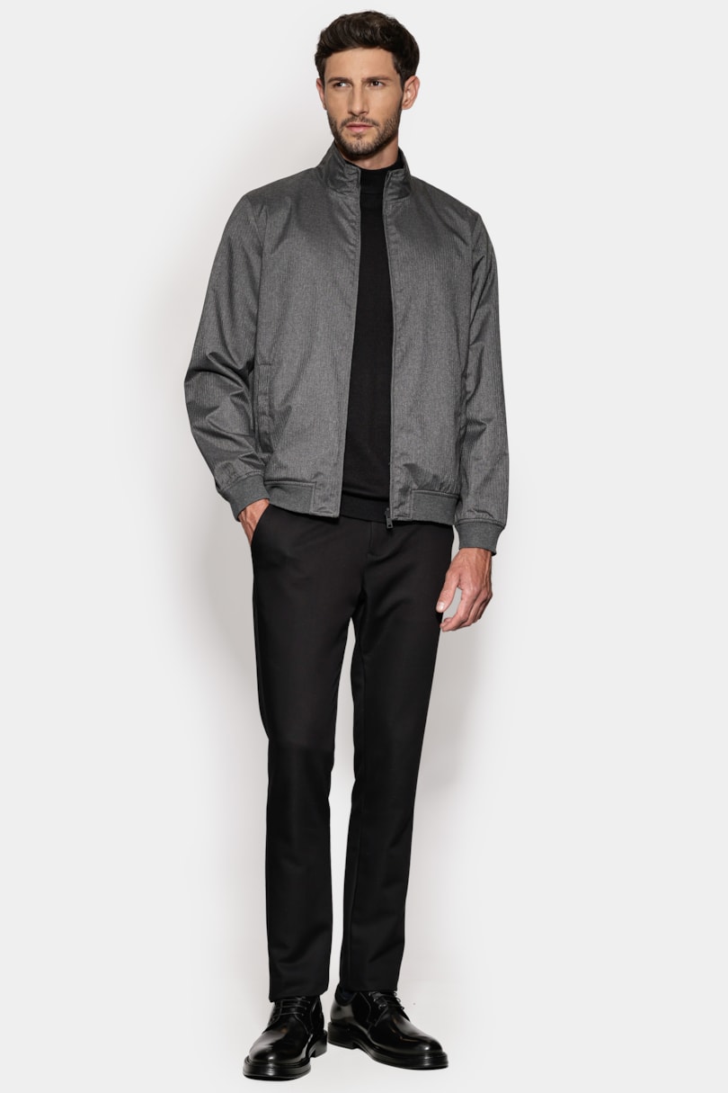 Jaqueta Bomber Dupla Face Preto C/ Chumbo