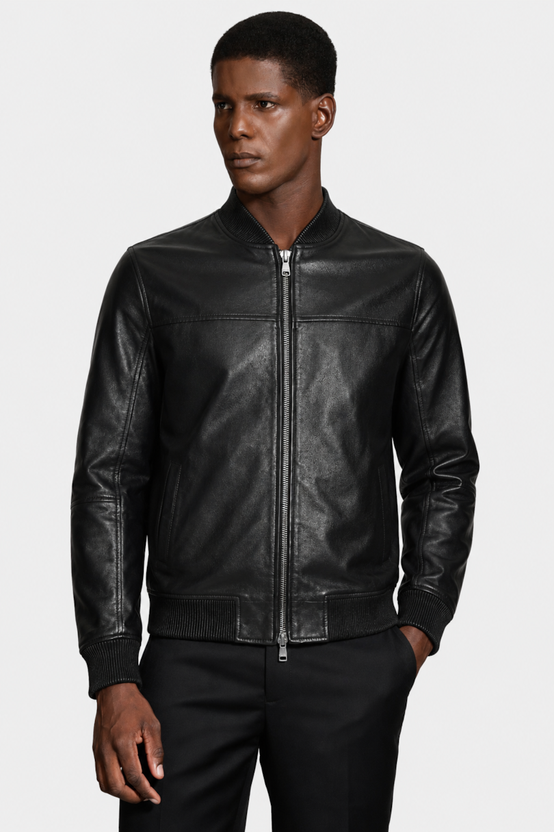 Jaqueta Bomber Leather Unique Preto