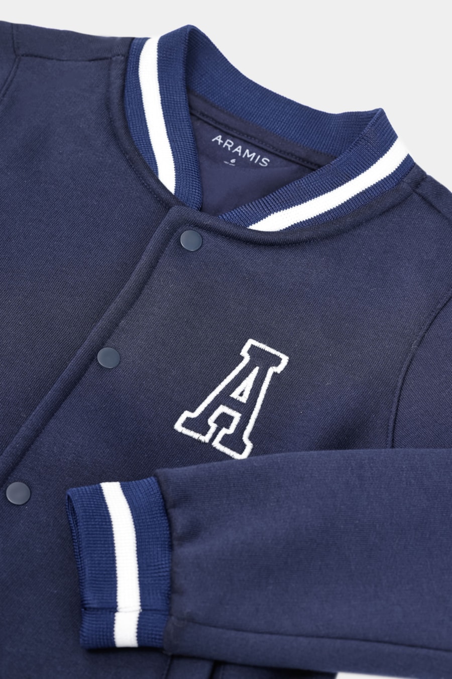 Jaqueta Bomber Moletom Infantil College Bordado Navy — foto 6 de 6