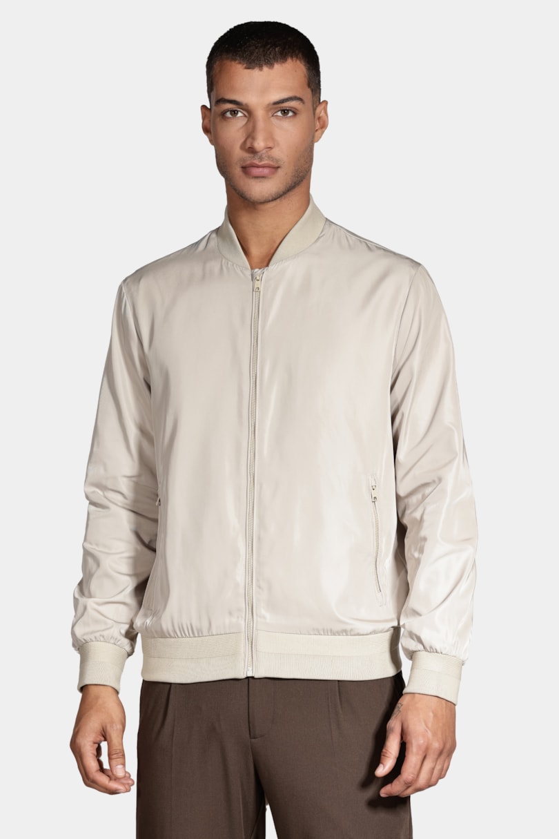 Jaqueta Bomber Nylon Liquid Repeller Cáqui