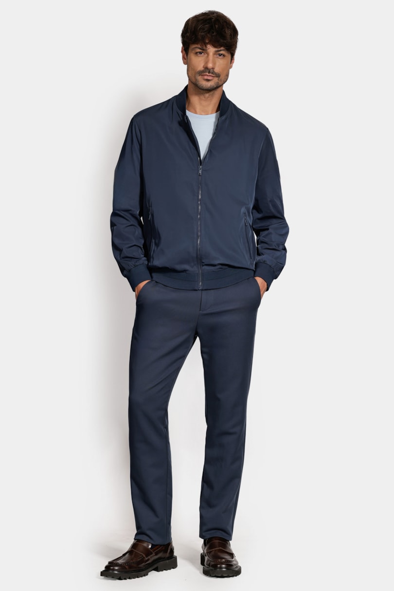 Jaqueta Bomber Nylon Liquid Repeller Marinho