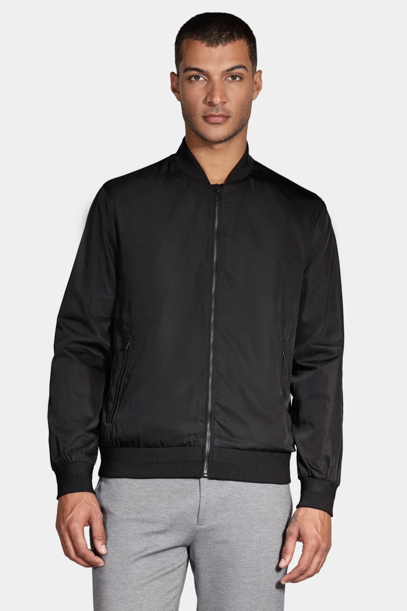 Jaqueta Bomber Nylon Liquid Repeller Preto