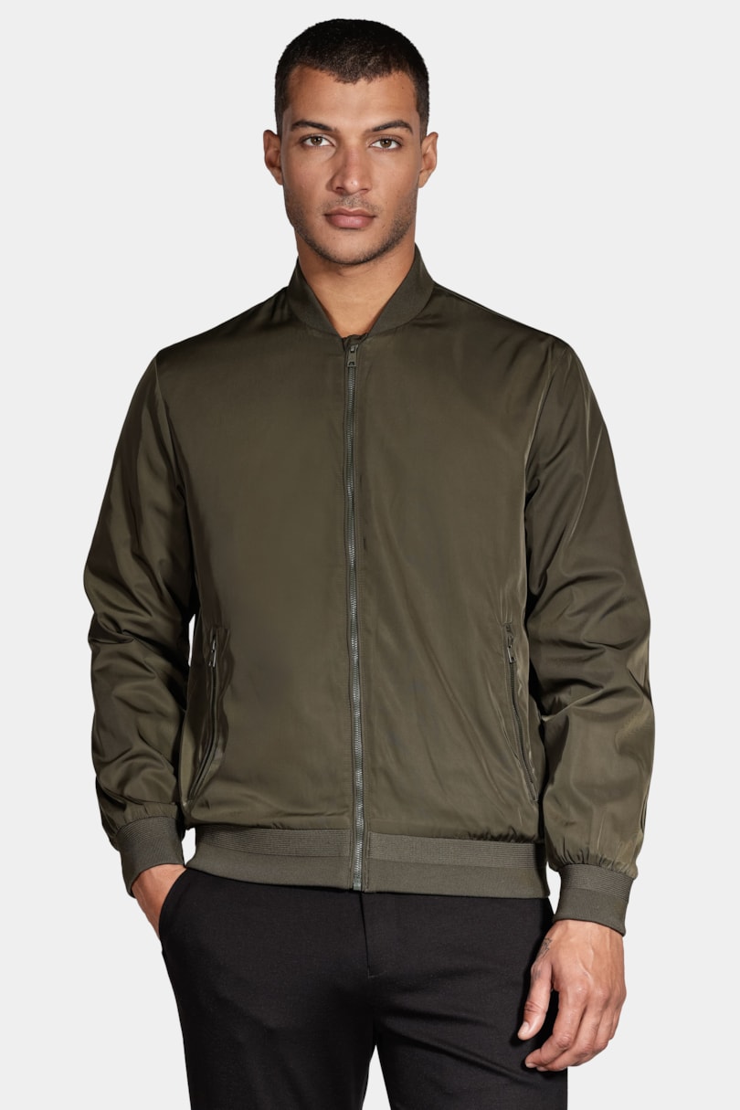 Jaqueta Bomber Nylon Liquid Repeller Verde