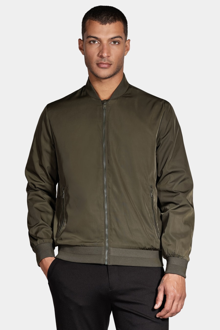 Jaqueta Bomber Nylon Liquid Repeller Verde — foto 1 de 7