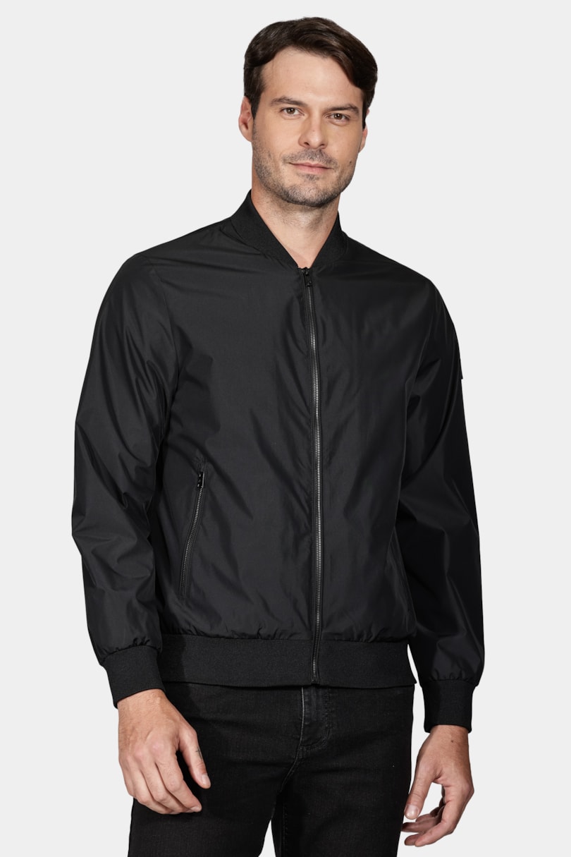 Jaqueta Bomber Nylon Preto