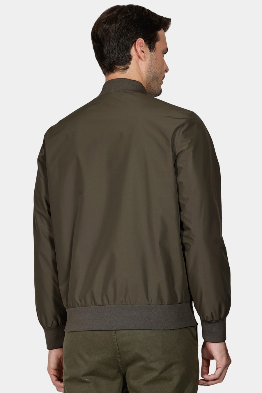 Jaqueta Bomber Nylon Verde Militar — foto 5 de 6