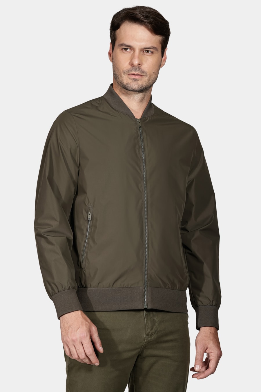 Jaqueta Bomber Nylon Verde Militar — foto 1 de 6