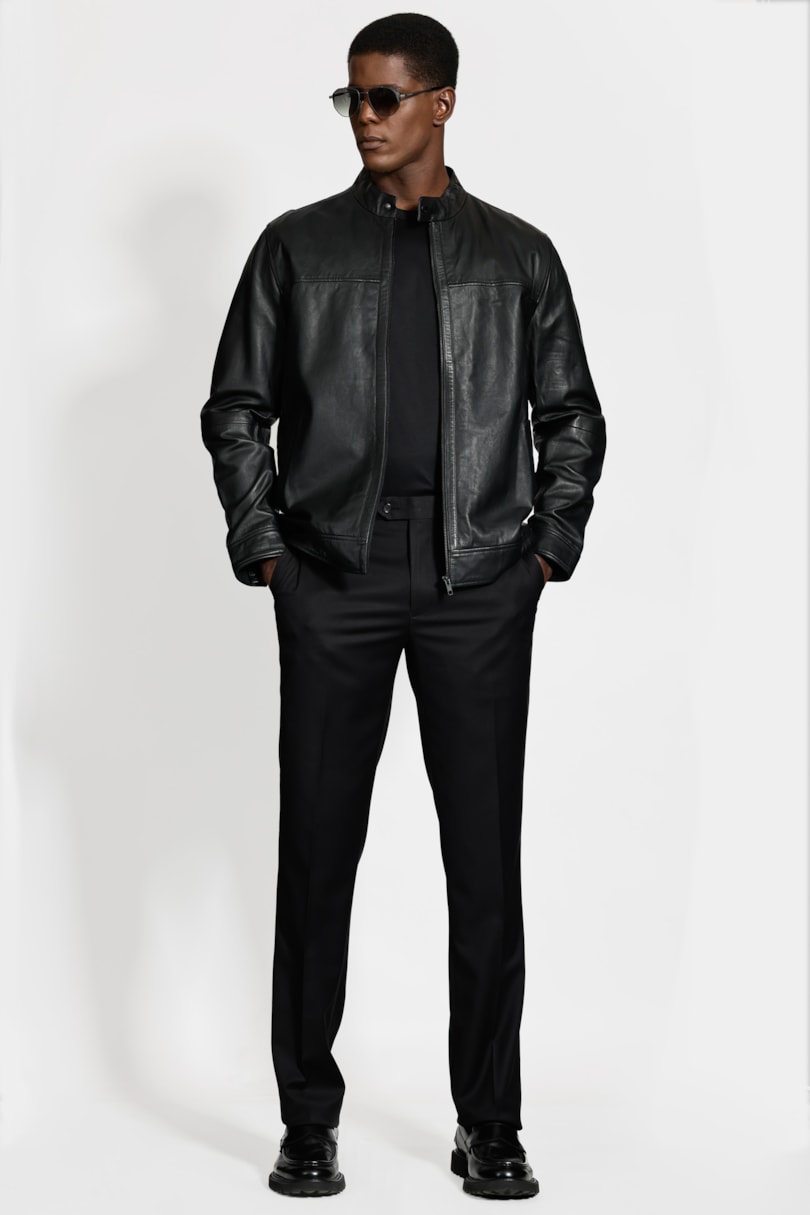 Jaqueta Couro Motorcycle Premium Preto