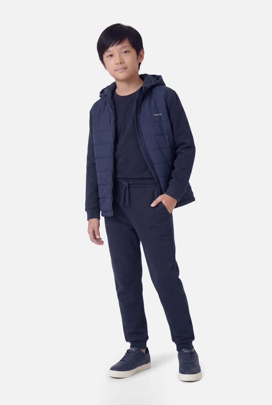 Jaqueta Infantil Nylon Liquid Repeller Marinho — foto 2 de 6
