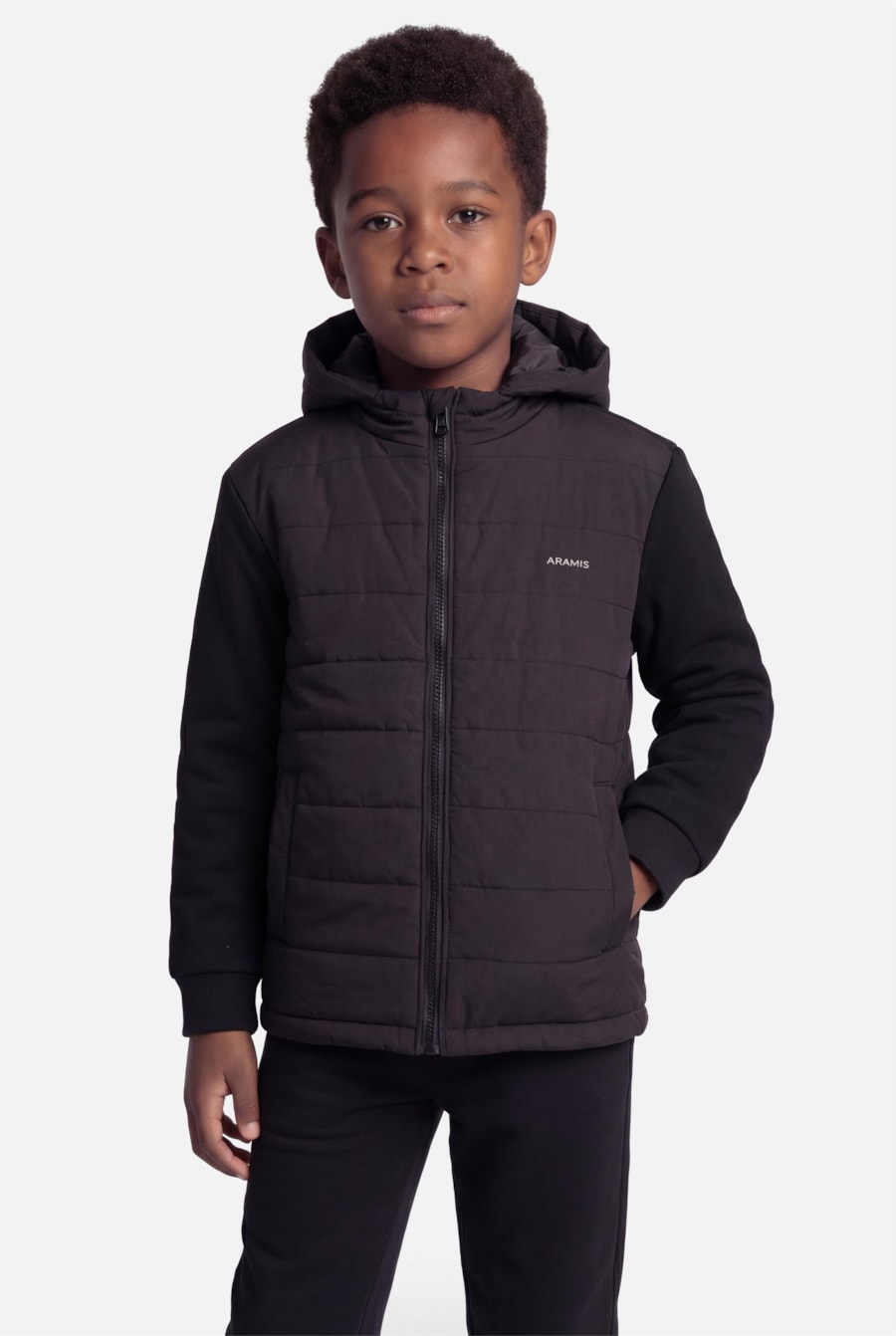 Jaqueta Infantil Nylon Liquid Repeller Preto — foto 1 de 6
