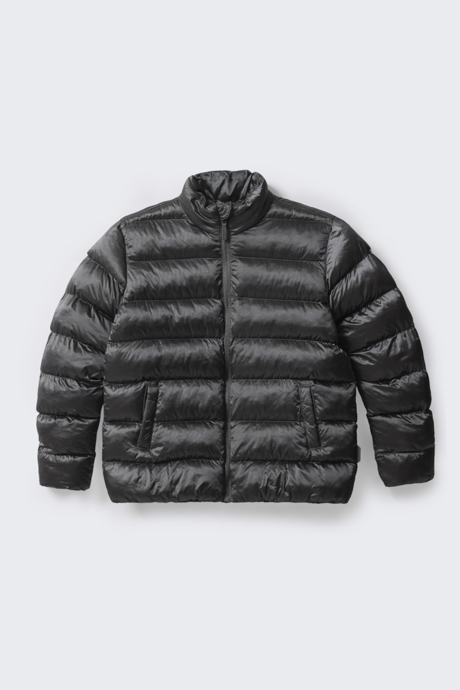 Jaqueta Infantil Puffer Rip Stop Cinza — foto 1 de 4