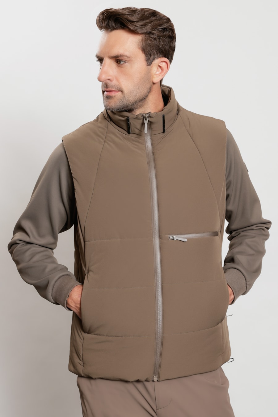 Jaqueta Knit Fleece Com Colete Fendi — foto 7 de 14