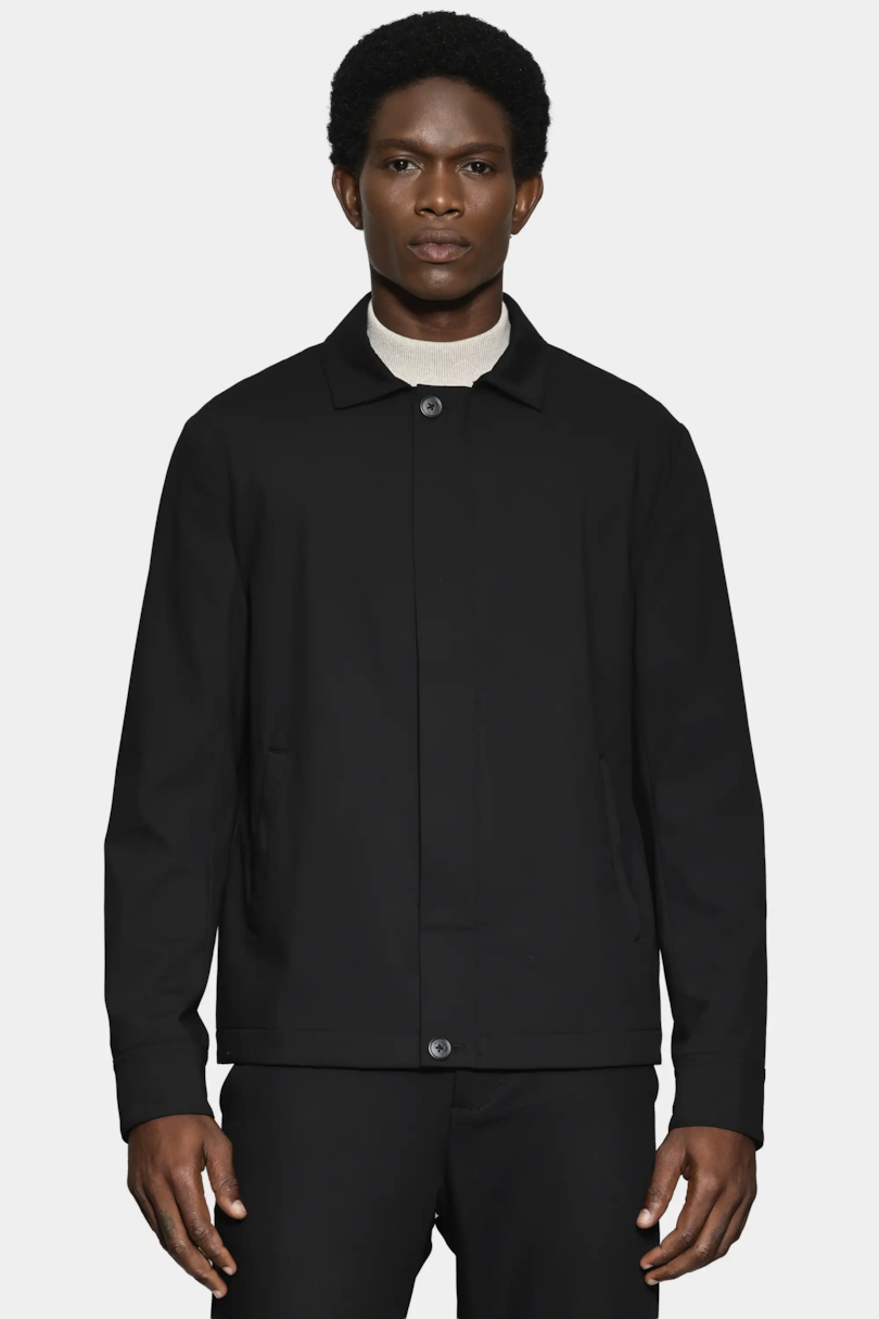 Jaqueta Manga Longa Mescla Preto