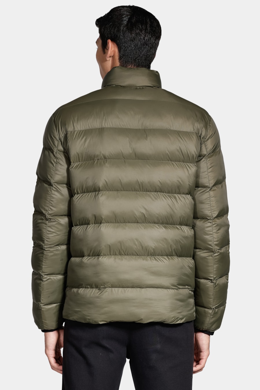 Jaqueta Nylon Dupla Face Puffer Preto Com Verde — foto 13 de 13