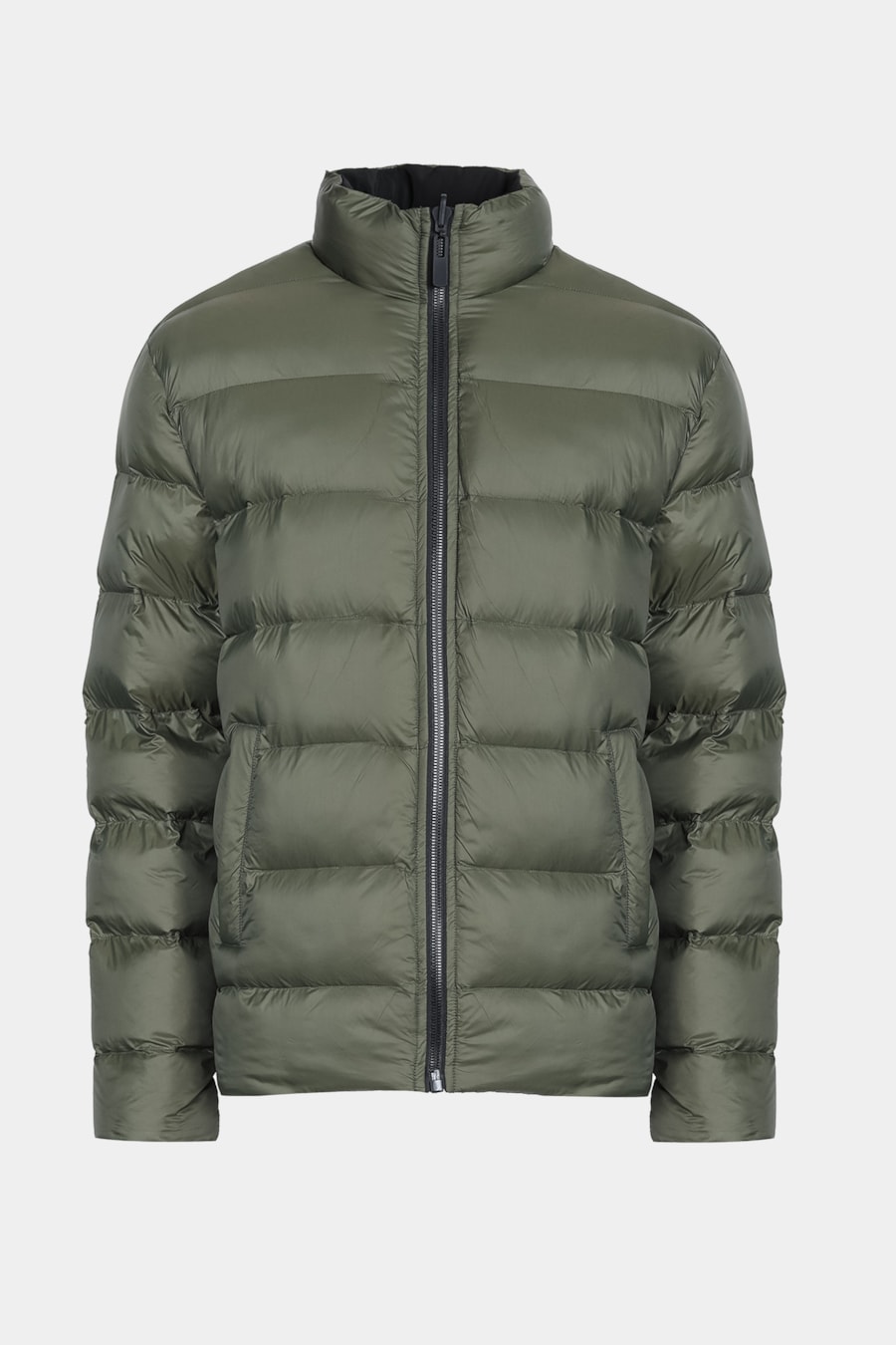 Jaqueta Nylon Dupla Face Puffer Preto Com Verde — foto 11 de 13