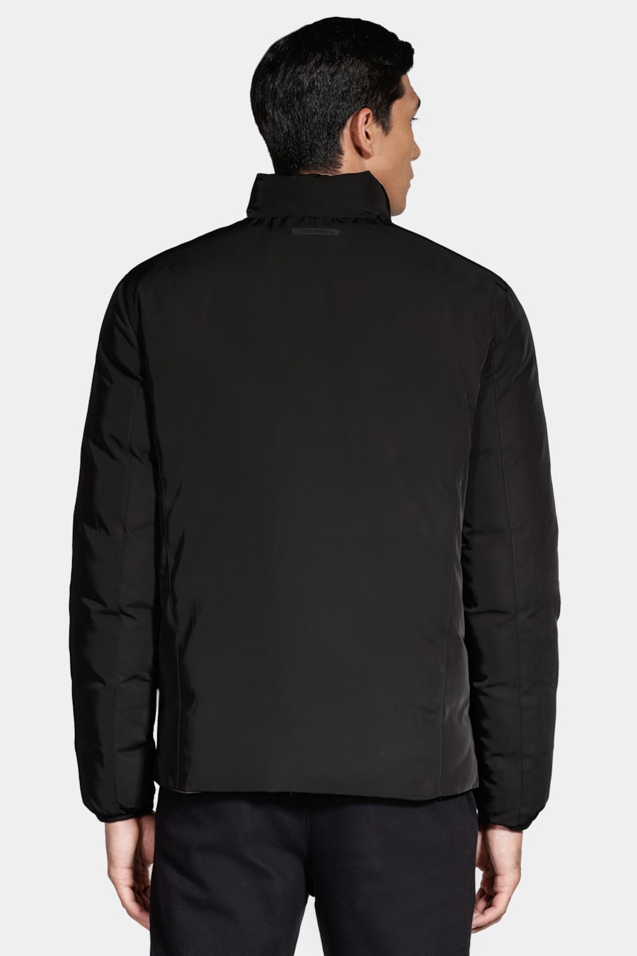 Jaqueta Nylon Dupla Face Puffer Preto Com Verde — foto 6 de 13