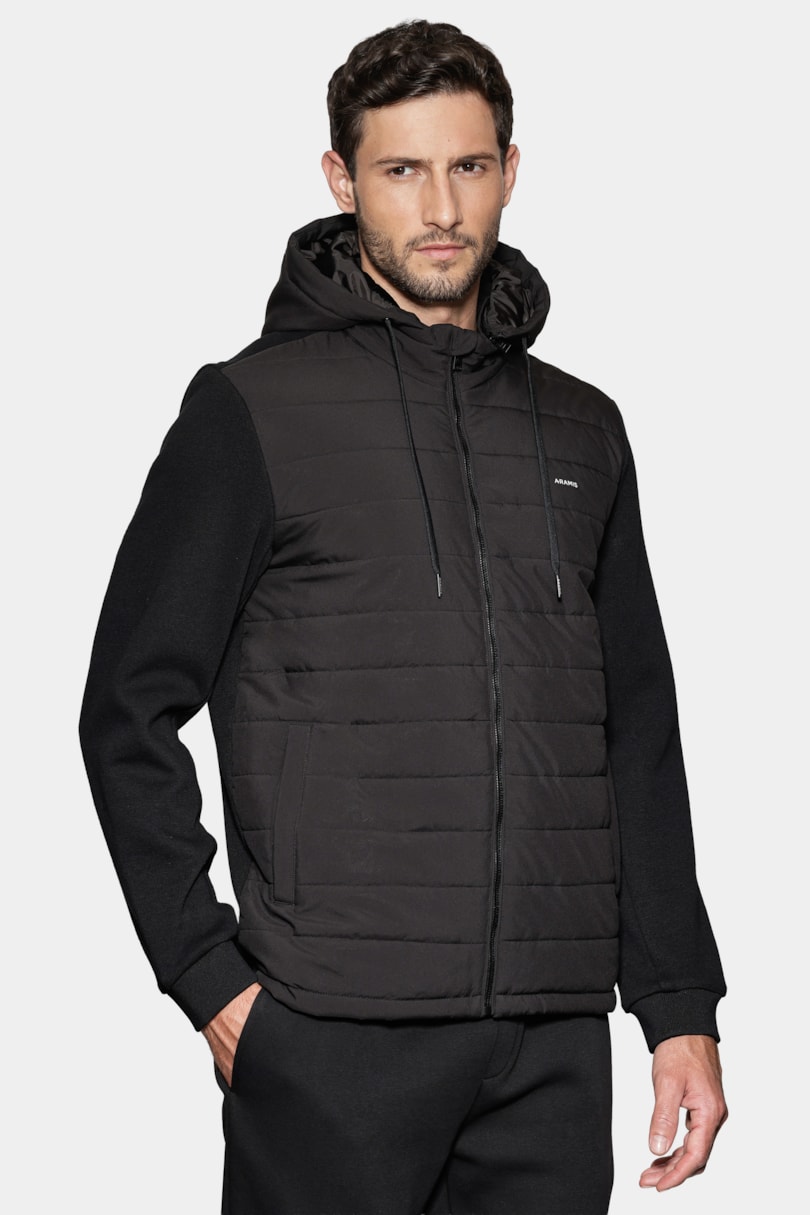Jaqueta Nylon Knit Liquid Repeller Preto