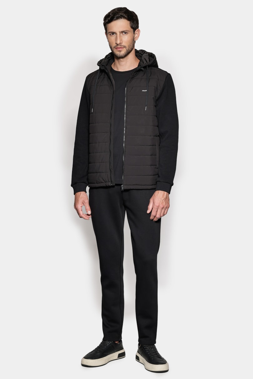 Jaqueta Nylon Knit Liquid Repeller Preto