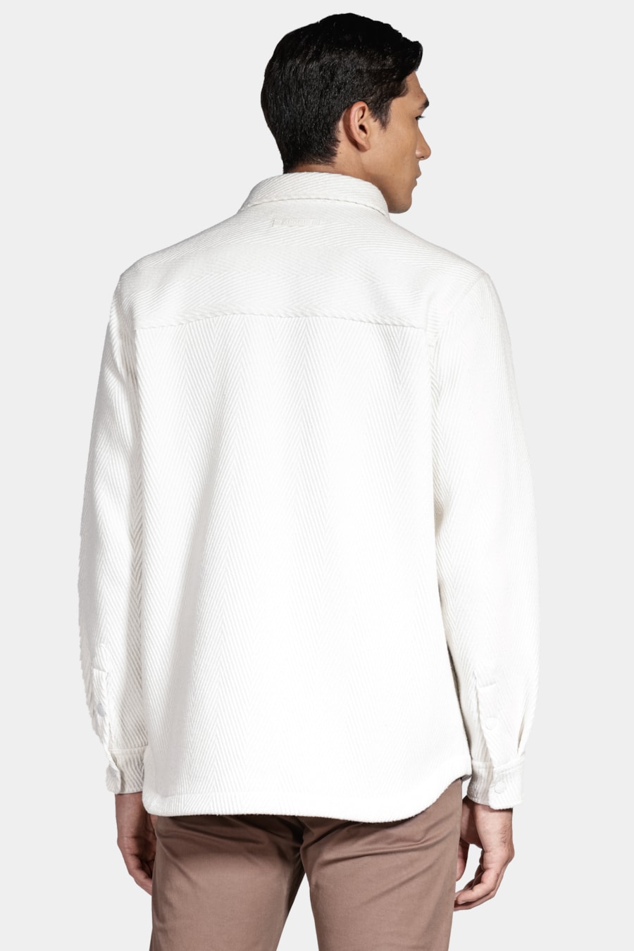 Jaqueta Overhsirt La Mista Chevron Off White — foto 4 de 5