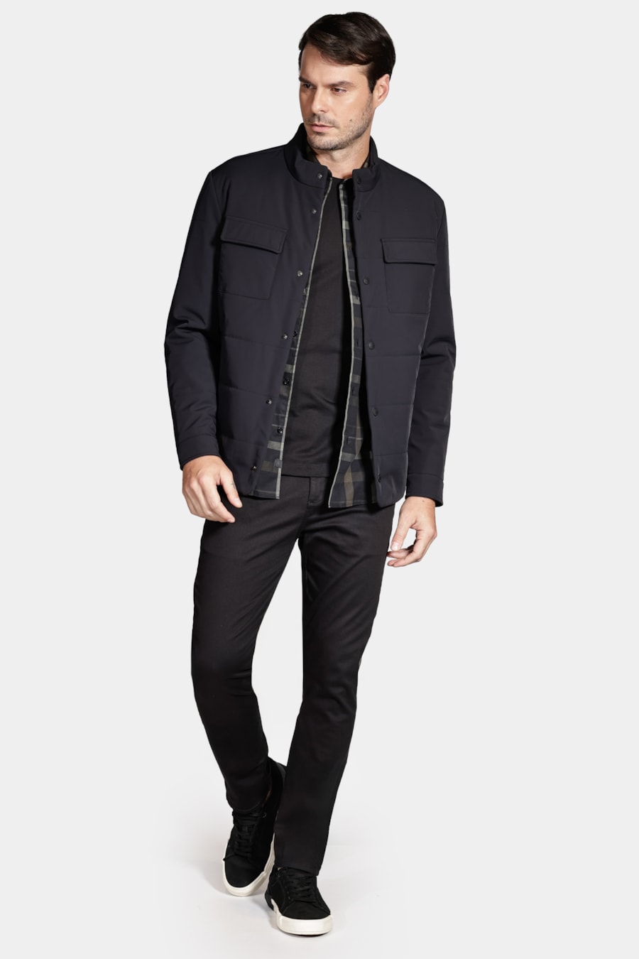 Jaqueta Overshirt Matelassê Liquid Repeller Preto — foto 2 de 8