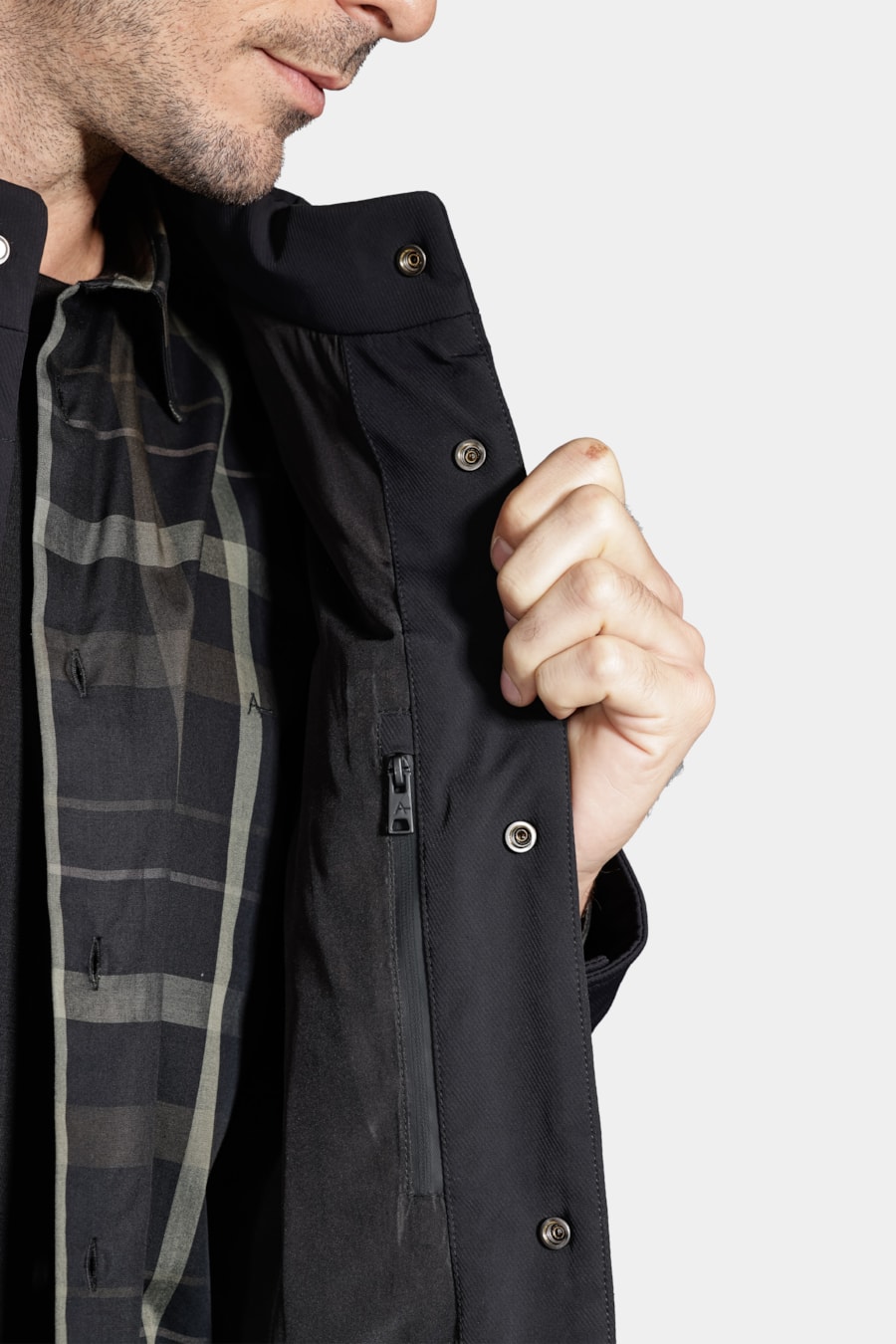 Jaqueta Overshirt Matelassê Liquid Repeller Preto — foto 7 de 8