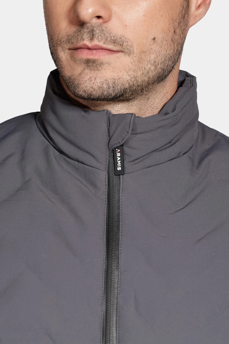 Jaqueta Puffer Fusionada Liquid Repeller Cinza Asfalto — foto 3 de 7
