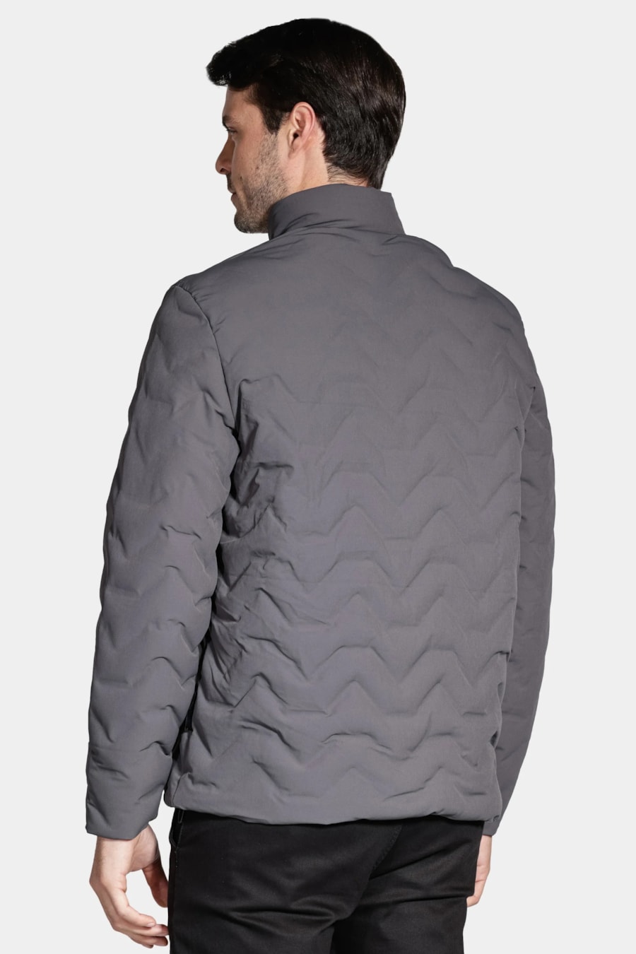 Jaqueta Puffer Fusionada Liquid Repeller Cinza Asfalto — foto 6 de 7