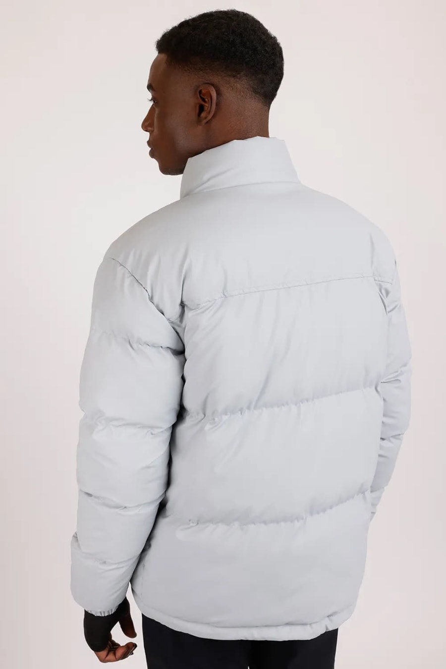 Jaqueta Puffer Gola Alta Liquid Repeller Cinza — foto 7 de 7