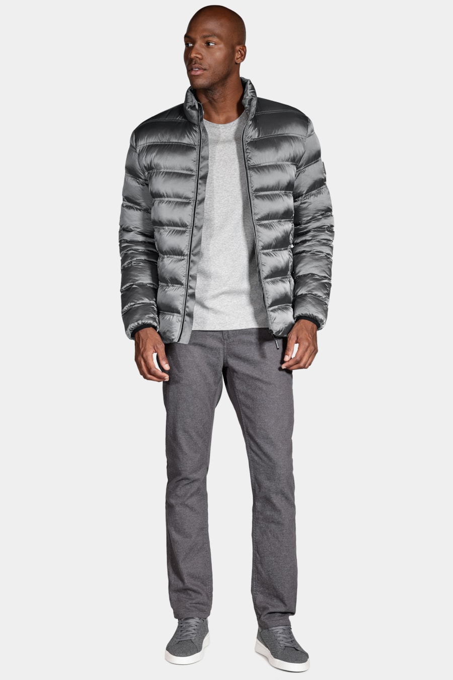 Jaqueta Puffer Rip Stop Liquid Repeller Cinza — foto 2 de 9