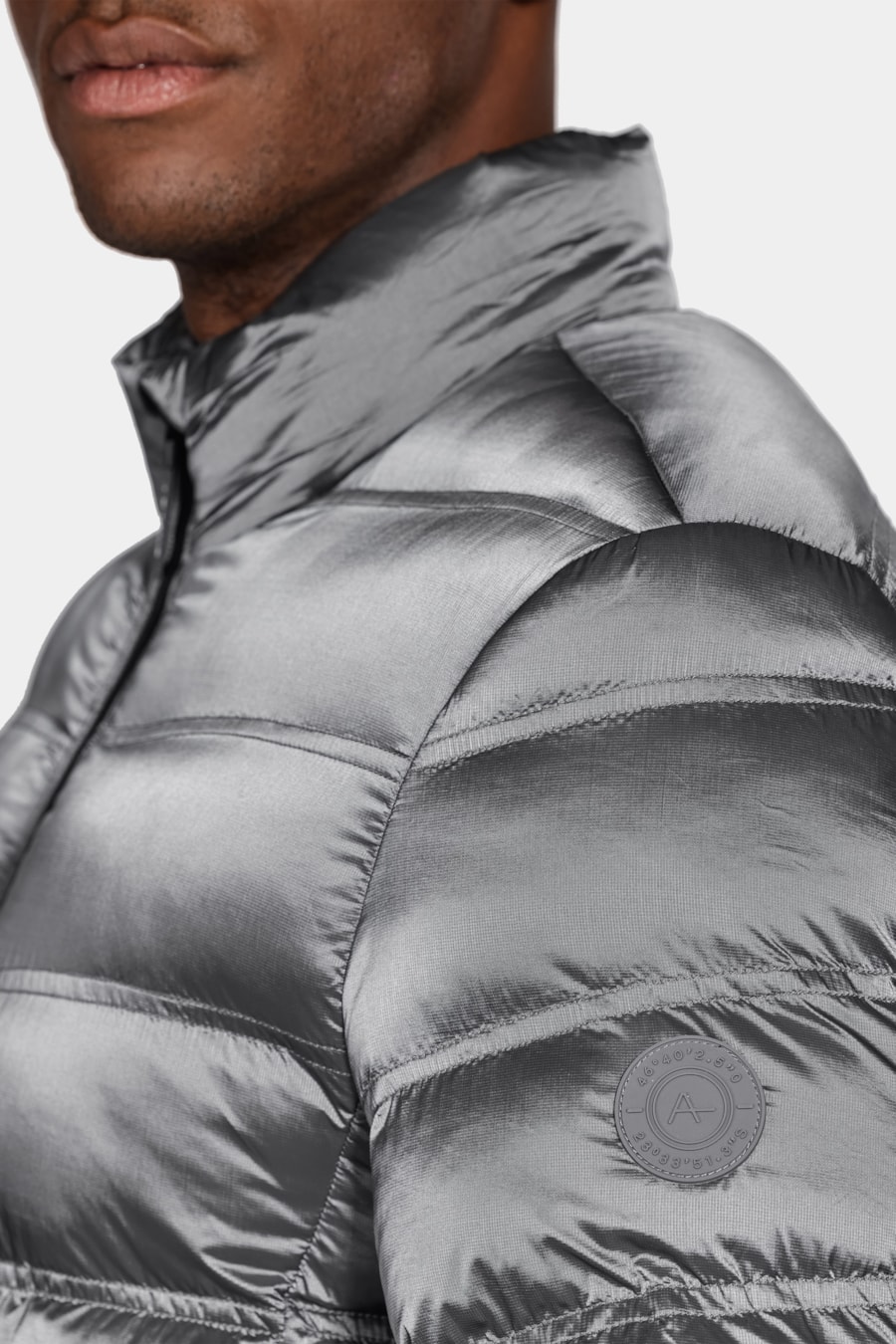 Jaqueta Puffer Rip Stop Liquid Repeller Cinza — foto 3 de 9