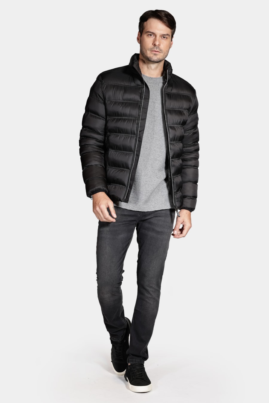 Jaqueta Puffer Rip Stop Liquid Repeller Preto — foto 2 de 10