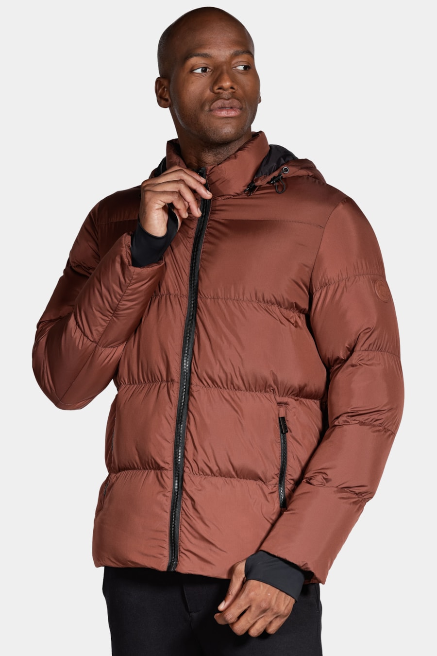 Jaqueta Rip Stop Metálico Puffer Ocre — foto 1 de 10