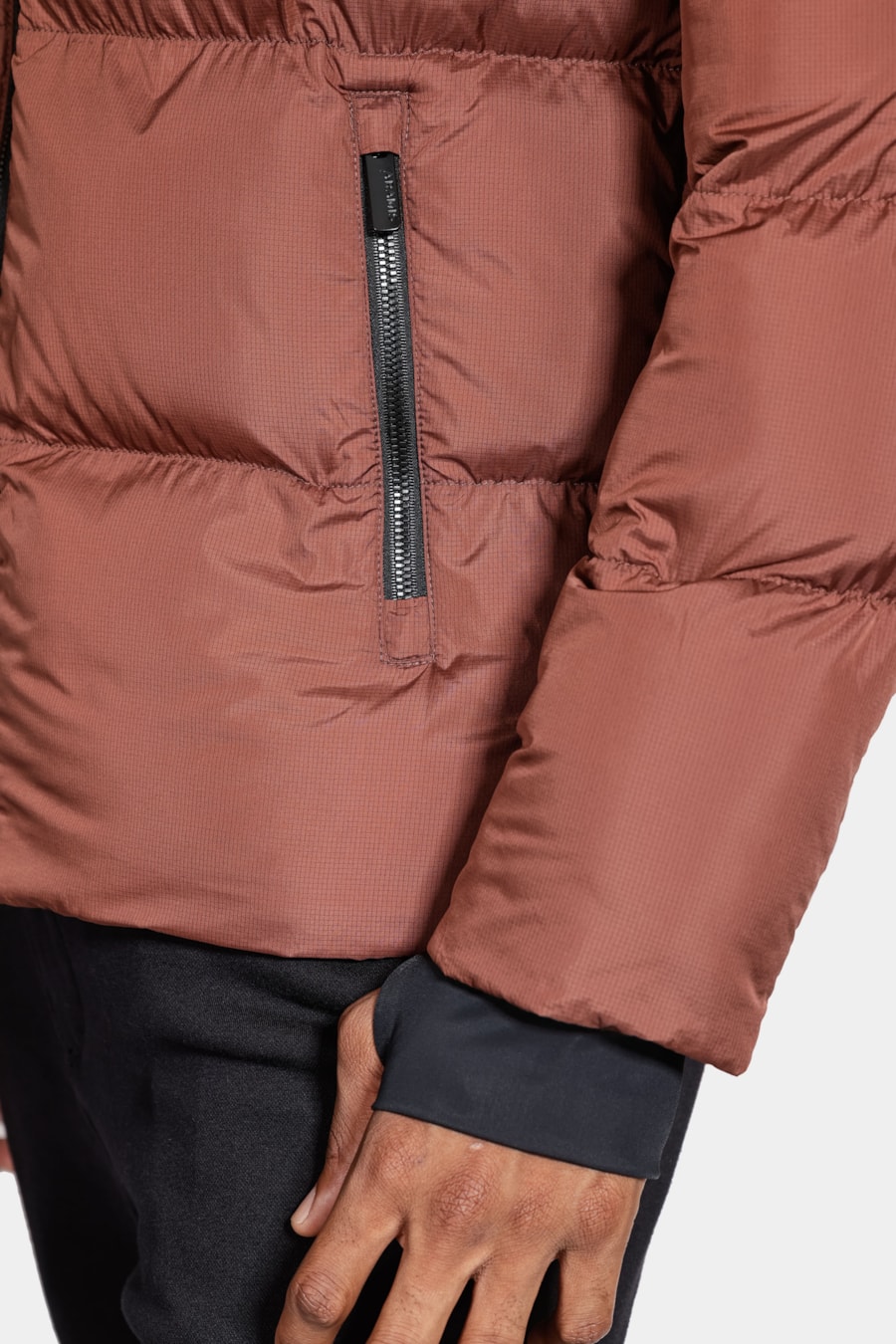 Jaqueta Rip Stop Metálico Puffer Ocre — foto 4 de 10
