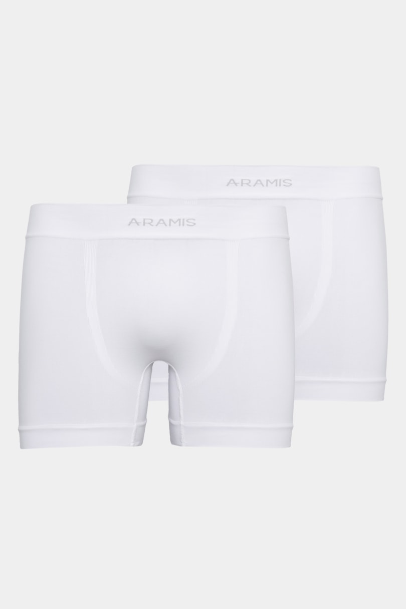 Kit 2 Cuecas Boxer Sem Costura Branco