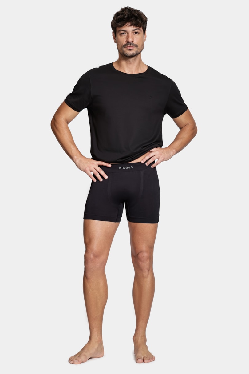 Kit 2 Cuecas Boxer Sem Costura Preto