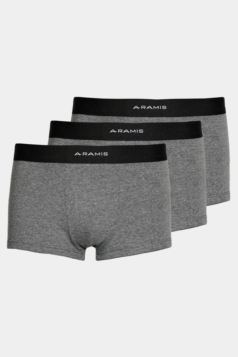 Kit 3 Cuecas Boxer Curta Cotton Cinza Mescla — foto 3 de 5