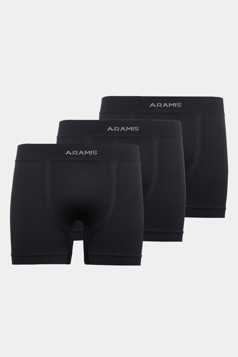 Kit 3 Cuecas Boxer Sem Costura Preto
