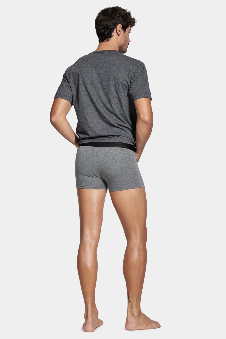 Kit 3 Cuecas Neo Boxer Cotton Cinza Mescla — foto 3 de 7