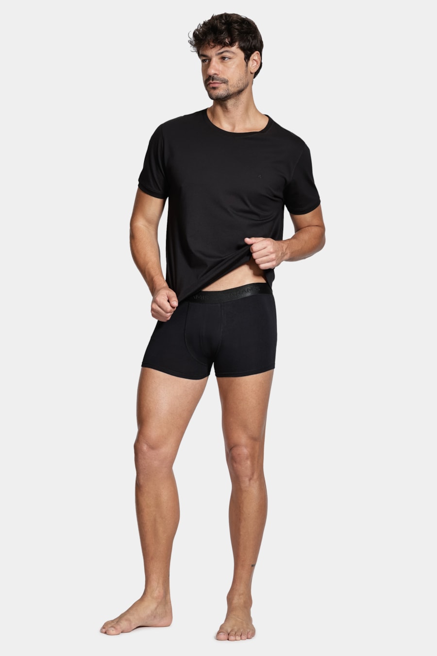 Kit 3 Cuecas Neo Boxer Cotton Preto — foto 2 de 8