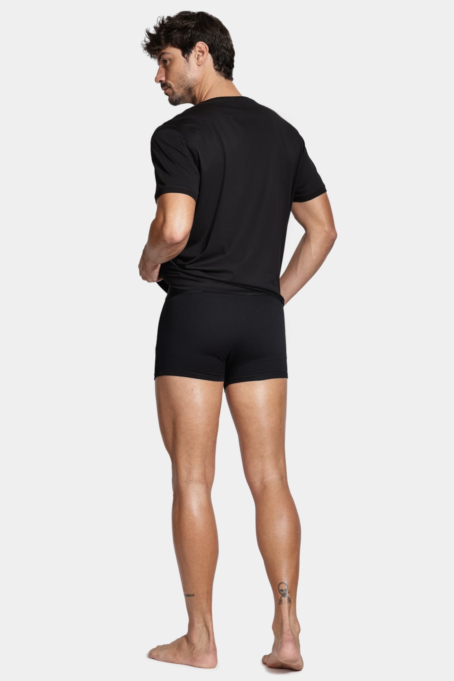 Kit 3 Cuecas Neo Boxer Cotton Preto — foto 3 de 8