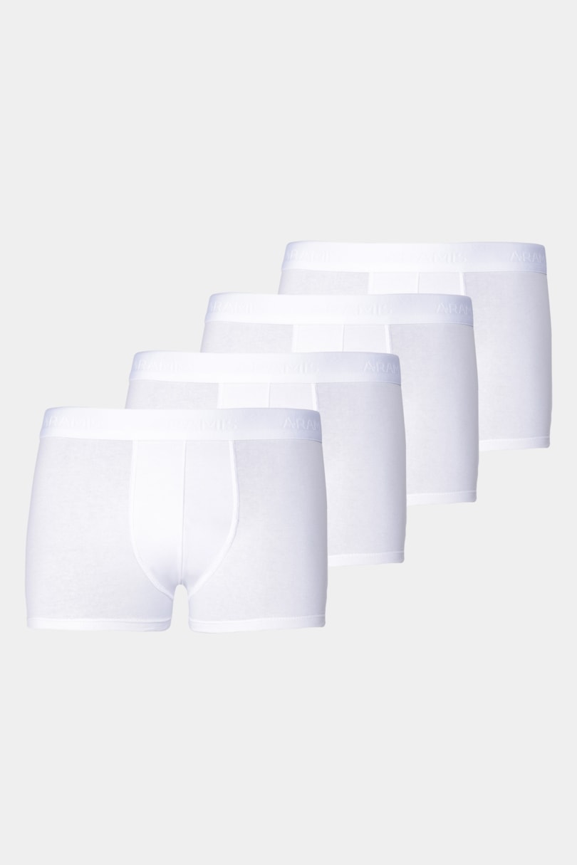 Kit 4 Cuecas Boxer Cotton Branco