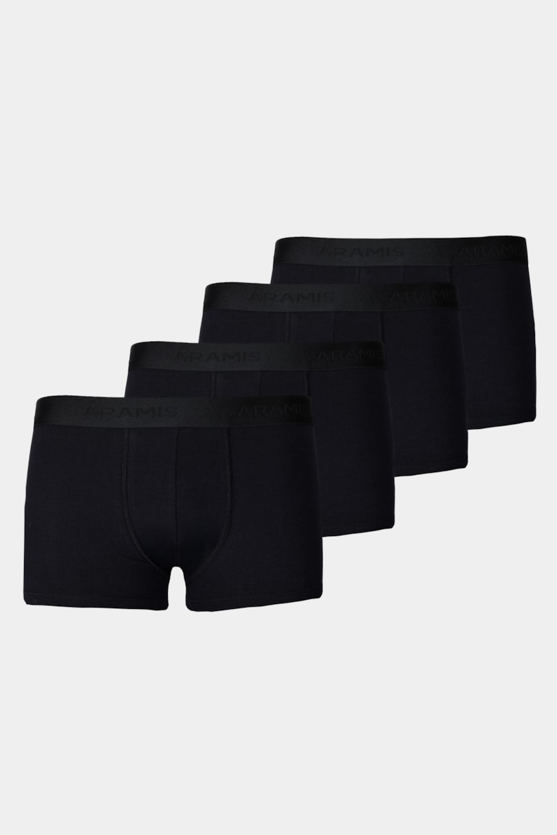 Kit 4 Cuecas Boxer Cotton Preto