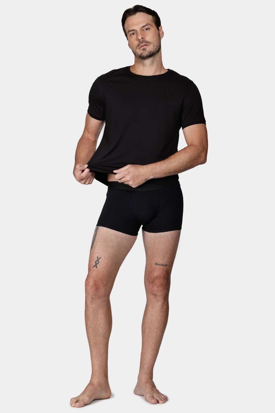 Kit 4 Cuecas Boxer Cotton Preto — foto 2 de 5