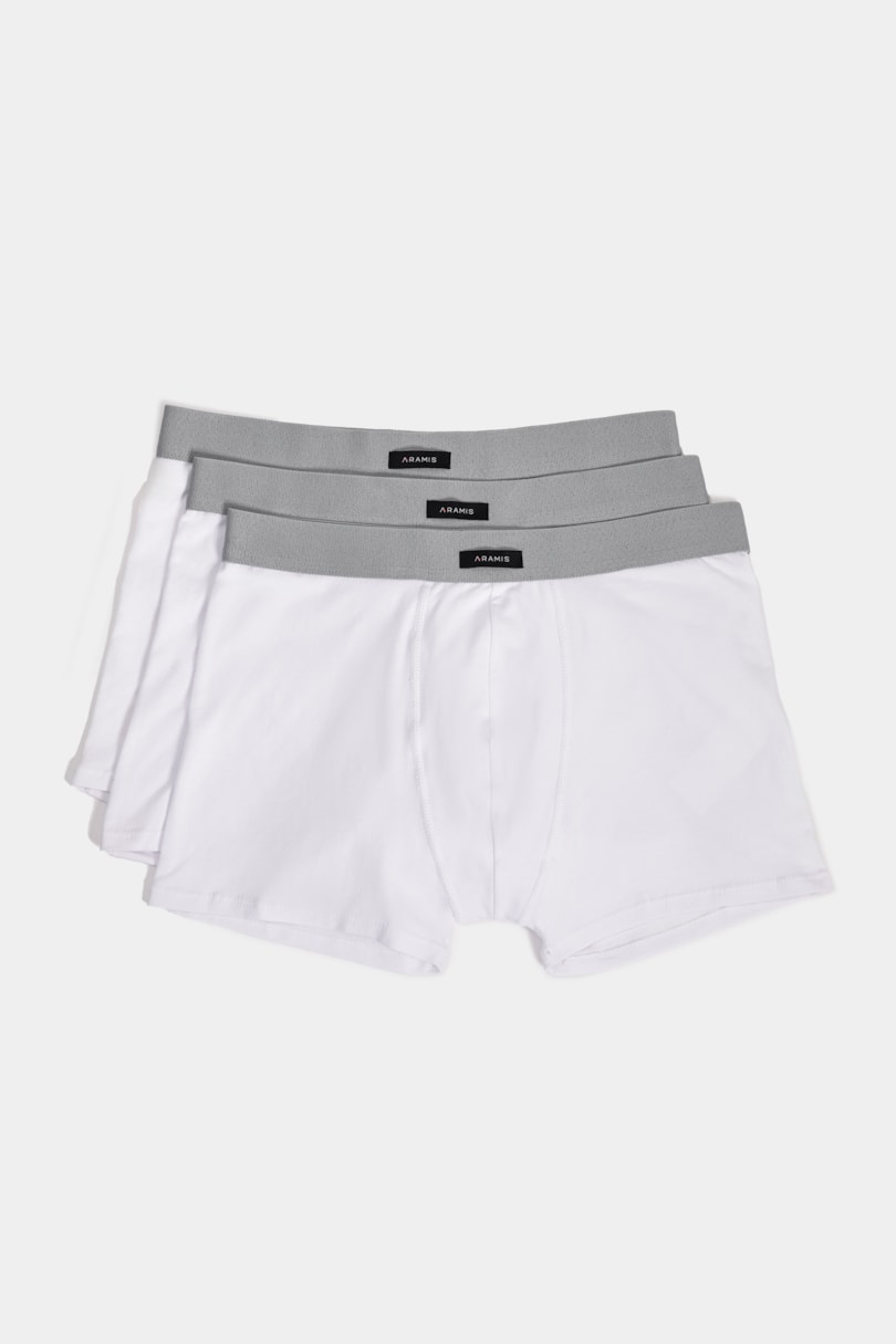 Kit Cueca Boxer Longa Cotton Branco