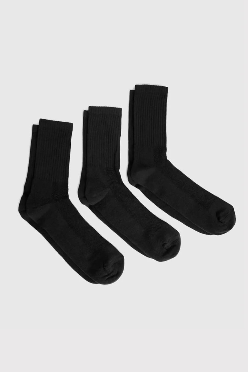 Kit Meia Básica de Cano Médio Preto